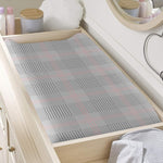Grey Prince of Wales Check Print Changing Pad Cover