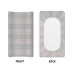 Grey Prince of Wales Check Print Changing Pad Cover