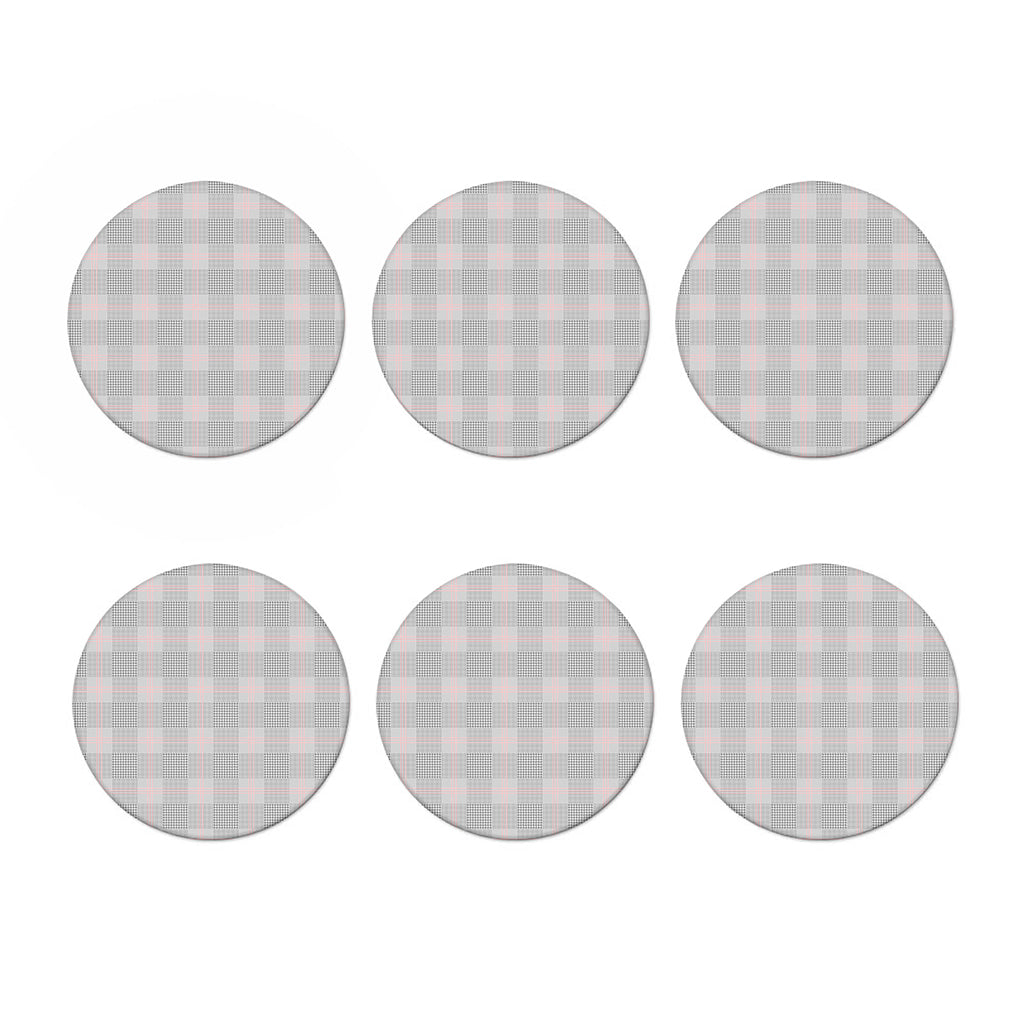 Grey Prince of Wales Check Print Coaster Set