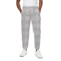 Grey Prince of Wales Check Print Cotton Sweatpants