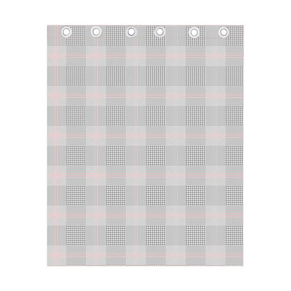 Grey Prince of Wales Check Print Curtain