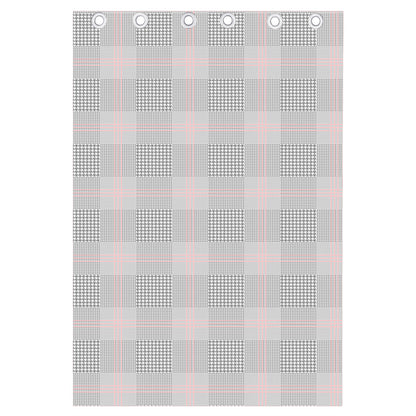 Grey Prince of Wales Check Print Curtain
