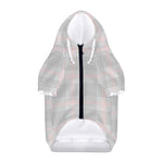 Grey Prince of Wales Check Print Dog Zip Up Hoodie