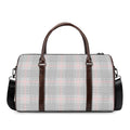 Grey Prince of Wales Check Print Duffel Bag