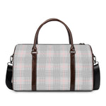 Grey Prince of Wales Check Print Duffle Bag