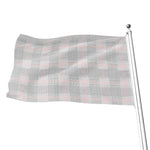 Grey Prince of Wales Check Print Flag