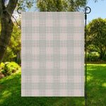 Grey Prince of Wales Check Print Garden Flag