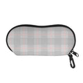 Grey Prince of Wales Check Print Glasses Case