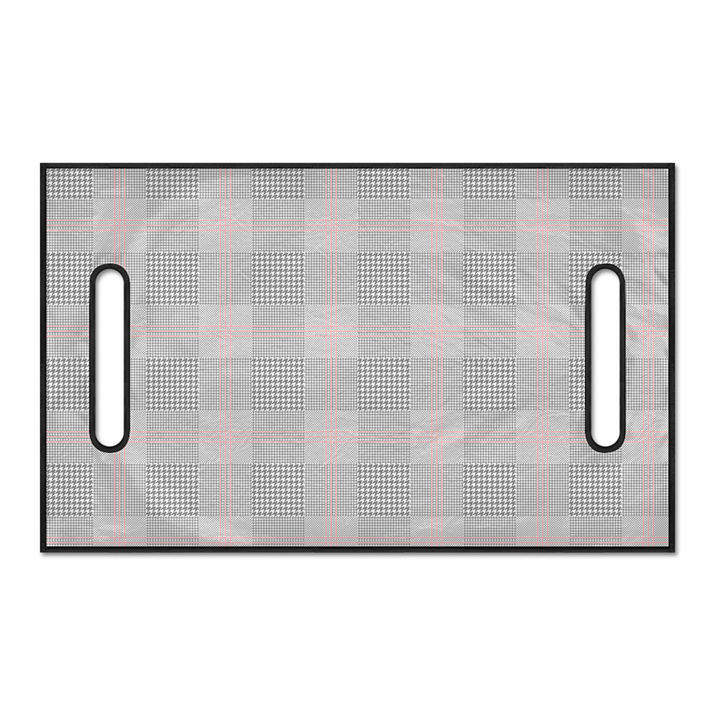 Grey Prince of Wales Check Print Golf Cart Seat Cover