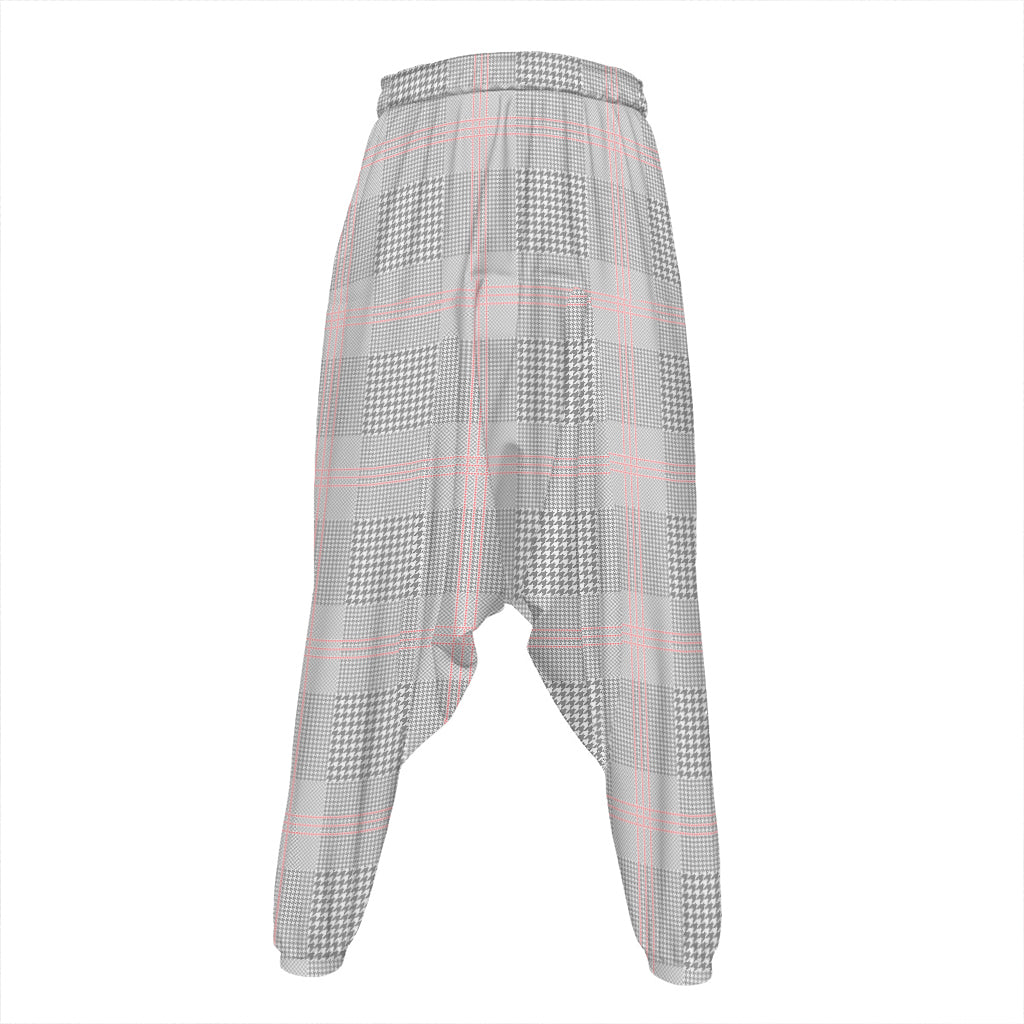 Grey Prince of Wales Check Print Hammer Pants
