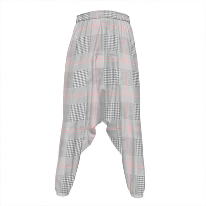 Grey Prince of Wales Check Print Hammer Pants