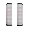 Grey Prince of Wales Check Print Handle Covers
