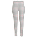 Grey Prince of Wales Check Print High-Waisted Pocket Leggings