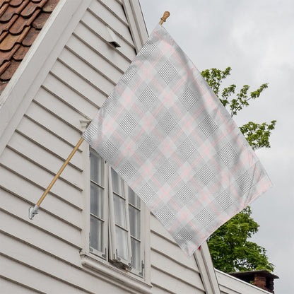 Grey Prince of Wales Check Print House Flag