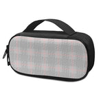 Grey Prince of Wales Check Print Insulin Cooler Travel Case