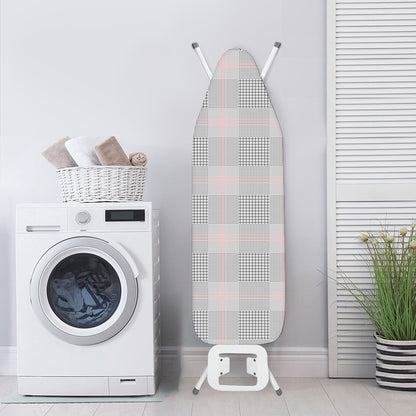 Grey Prince of Wales Check Print Ironing Board Cover