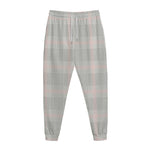 Grey Prince of Wales Check Print Jogger Pants