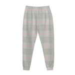 Grey Prince of Wales Check Print Jogger Pants