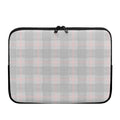 Grey Prince of Wales Check Print Laptop Sleeve