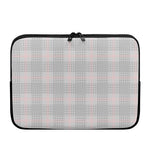 Grey Prince of Wales Check Print Laptop Sleeve