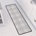 Grey Prince of Wales Check Print Long Kitchen Mat