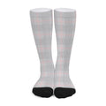 Grey Prince of Wales Check Print Long Socks