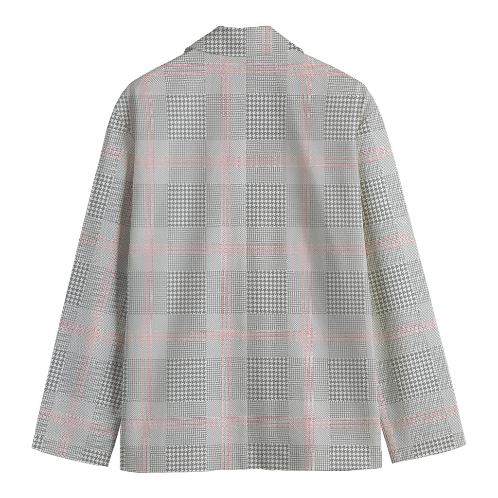 Grey Prince of Wales Check Print Men's Blazer