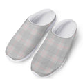 Grey Prince of Wales Check Print Mesh Casual Shoes