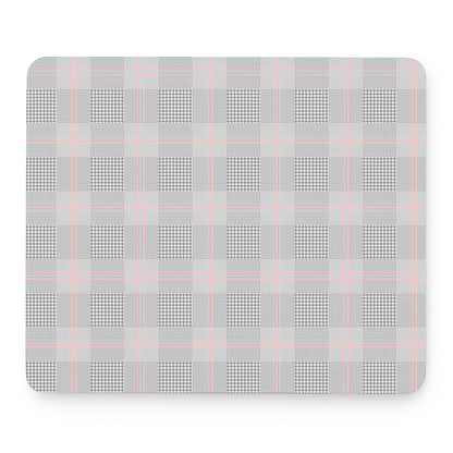 Grey Prince of Wales Check Print Mouse Pad