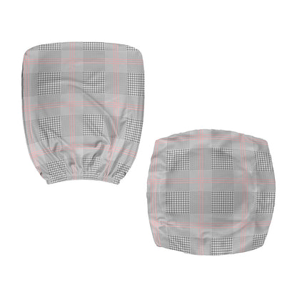 Grey Prince of Wales Check Print Office Chair Cover
