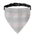 Grey Prince of Wales Check Print Over The Collar Dog Bandana