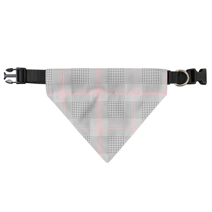 Grey Prince of Wales Check Print Over The Collar Dog Bandana