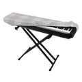 Grey Prince of Wales Check Print Piano Keyboard Cover