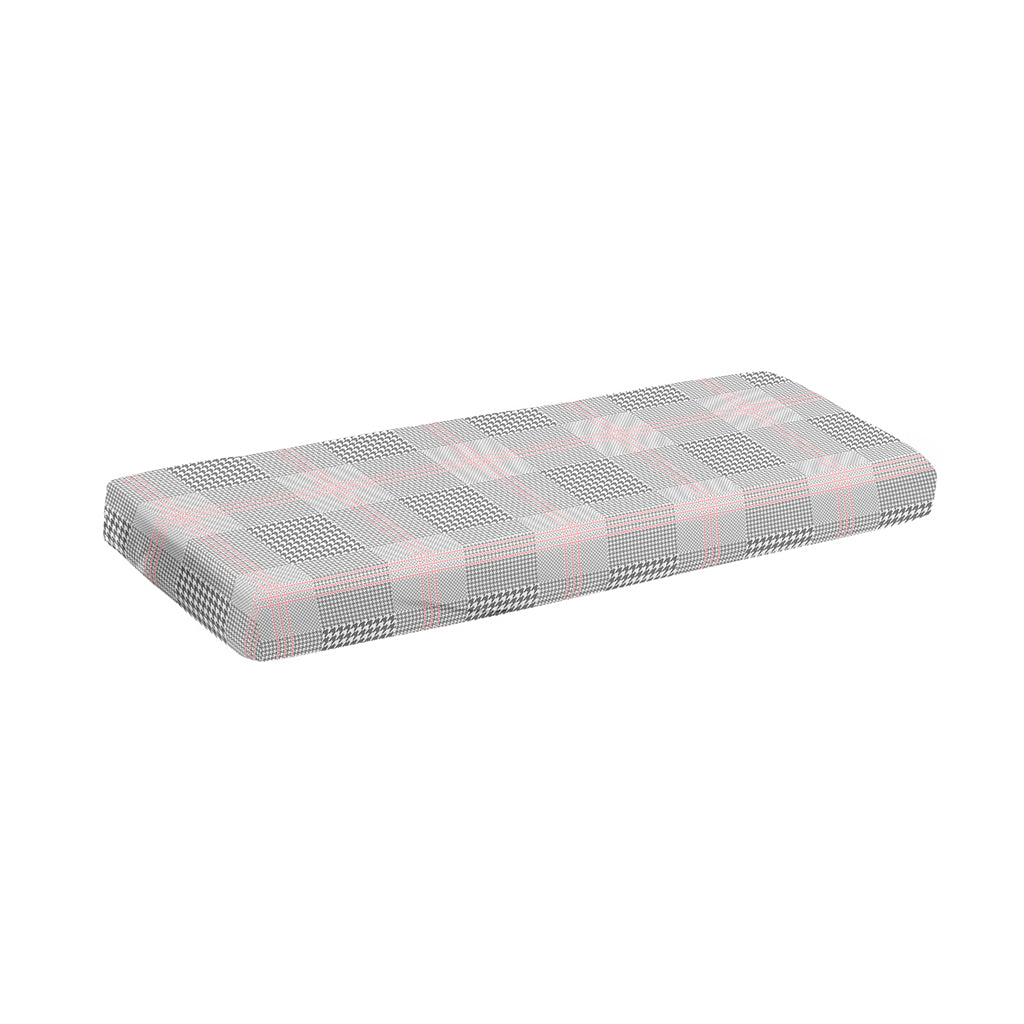 Grey Prince of Wales Check Print Piano Keyboard Cover