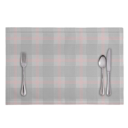 Grey Prince of Wales Check Print Placemat