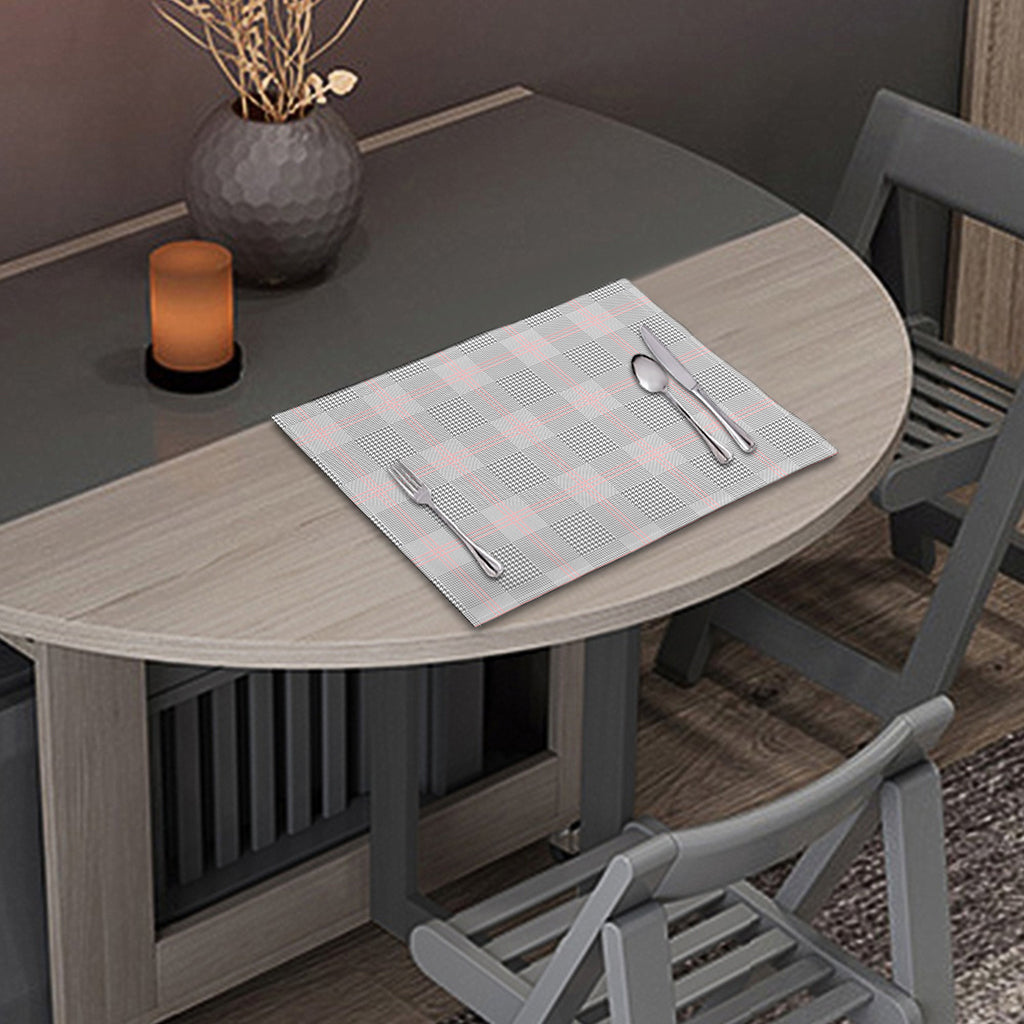 Grey Prince of Wales Check Print Placemat