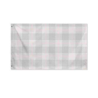 Grey Prince of Wales Check Print Polyester Flag