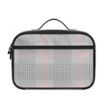 Grey Prince of Wales Check Print Portable Lunch Bag