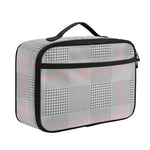 Grey Prince of Wales Check Print Portable Lunch Bag