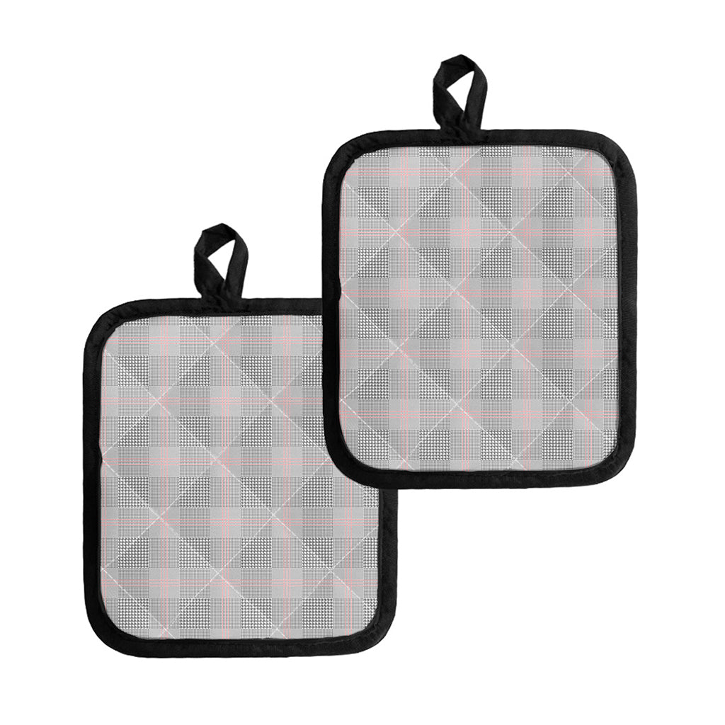 Grey Prince of Wales Check Print Pot Holders