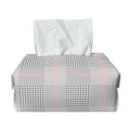Grey Prince of Wales Check Print Rectangle Tissue Box Cover