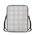 Grey Prince of Wales Check Print Rectangular Crossbody Bag