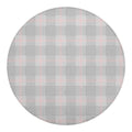 Grey Prince of Wales Check Print Round Blanket