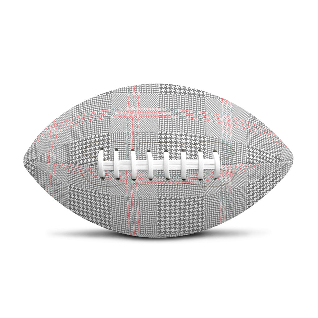 Grey Prince of Wales Check Print Rugby Ball