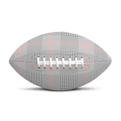 Grey Prince of Wales Check Print Rugby Ball