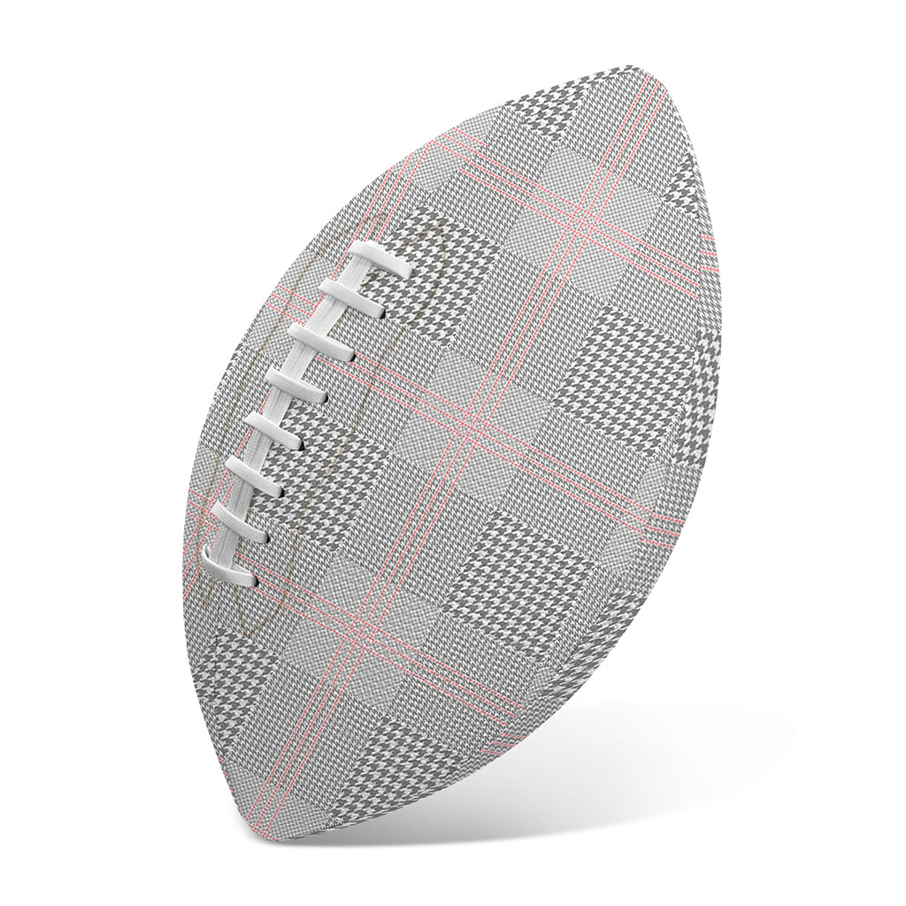 Grey Prince of Wales Check Print Rugby Ball