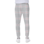 Grey Prince of Wales Check Print Scuba Joggers