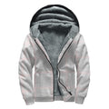 Grey Prince of Wales Check Print Sherpa Lined Zip Up Hoodie