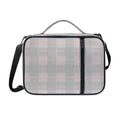 Grey Prince of Wales Check Print Shoulder Strap Bible Bag