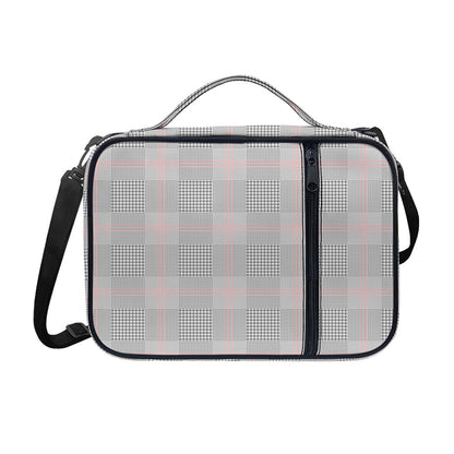 Grey Prince of Wales Check Print Shoulder Strap Bible Bag